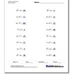 Exponents Worksheets For Computing Powers Of Ten And Scientific | Negative Exponents Worksheets Printable