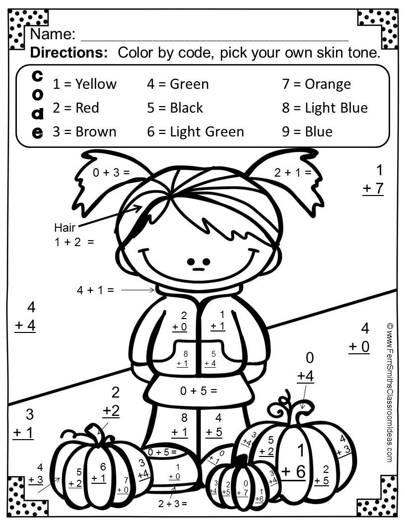 Fall Math Worksheets For Pre-K To 1St Grade - Frugal Mom Eh! - Free | Free Printable Fall Math Worksheets