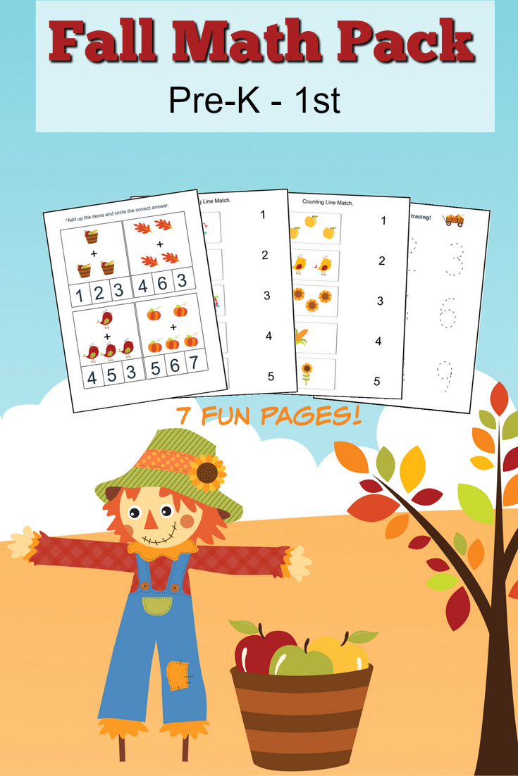 Fall Math Worksheets For Pre-K To 1St Grade - Frugal Mom Eh! | Free Printable Fall Math Worksheets