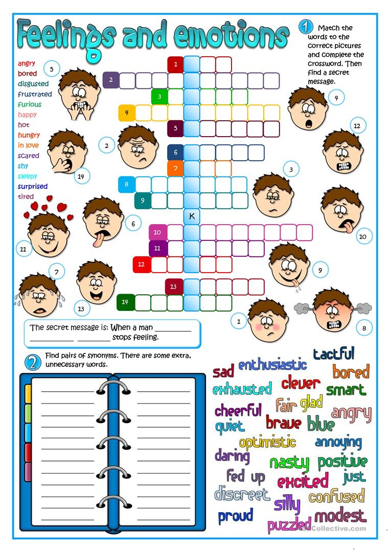 Size Of Feelings Worksheet