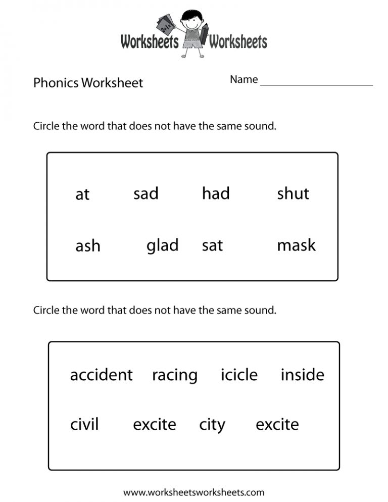 First Grade Phonics Worksheet Printable. The Bottom Part Is Advanced ...