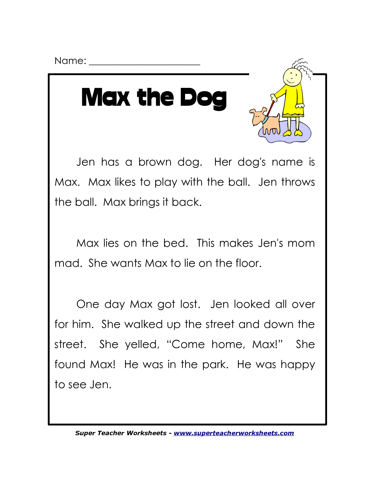 First Grade Printable Reading Worksheets | First Grade Printable | Printable Reading Worksheets For 1St Grade