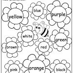 Flower Color Words Worksheet | My Future Classroom | Kindergarten | Spring Printable Worksheets For Preschoolers