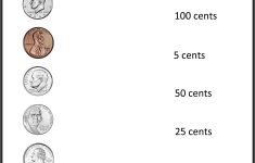 Free 1St Grade Worksheets | Match The Coins And Its Values | Printable Worksheets For 1St Grade