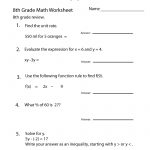 Free 8Th Grade Worksheets | Two Ways To Print This Free 8Th Grade | Free Printable 8Th Grade Math Worksheets