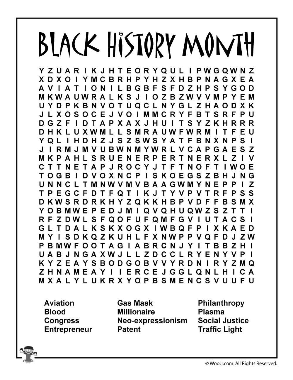 Free Black History Month Worksheet + A Reading List | Internship | Black History Month Free Printable Worksheets