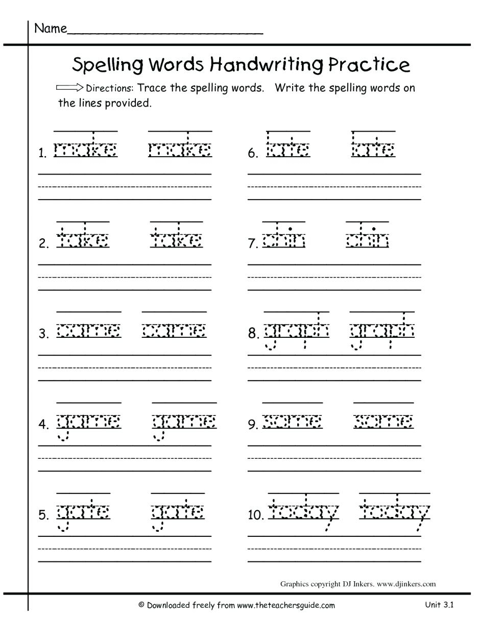 Free Handwriting Worksheets For First Grade – Favoritebook.club | Free Printable 1St Grade Handwriting Worksheets