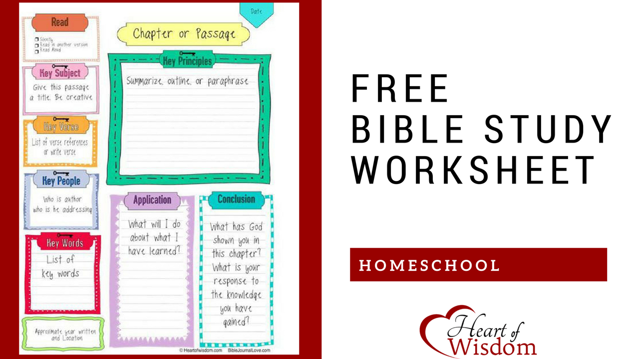 Free Key Bible Worksheet Printable – Heart Of Wisdom | Blog Worksheet Printable