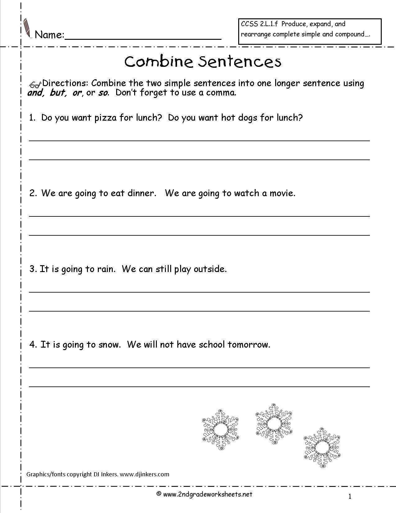 Free Language/grammar Worksheets And Printouts | 2Nd Grade Grammar Printable Worksheets