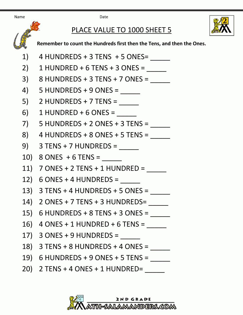 Free Place Value Worksheets To 1000 5 | School Time!!! | Place Value | Free Printable Place Value Worksheets For Fifth Grade
