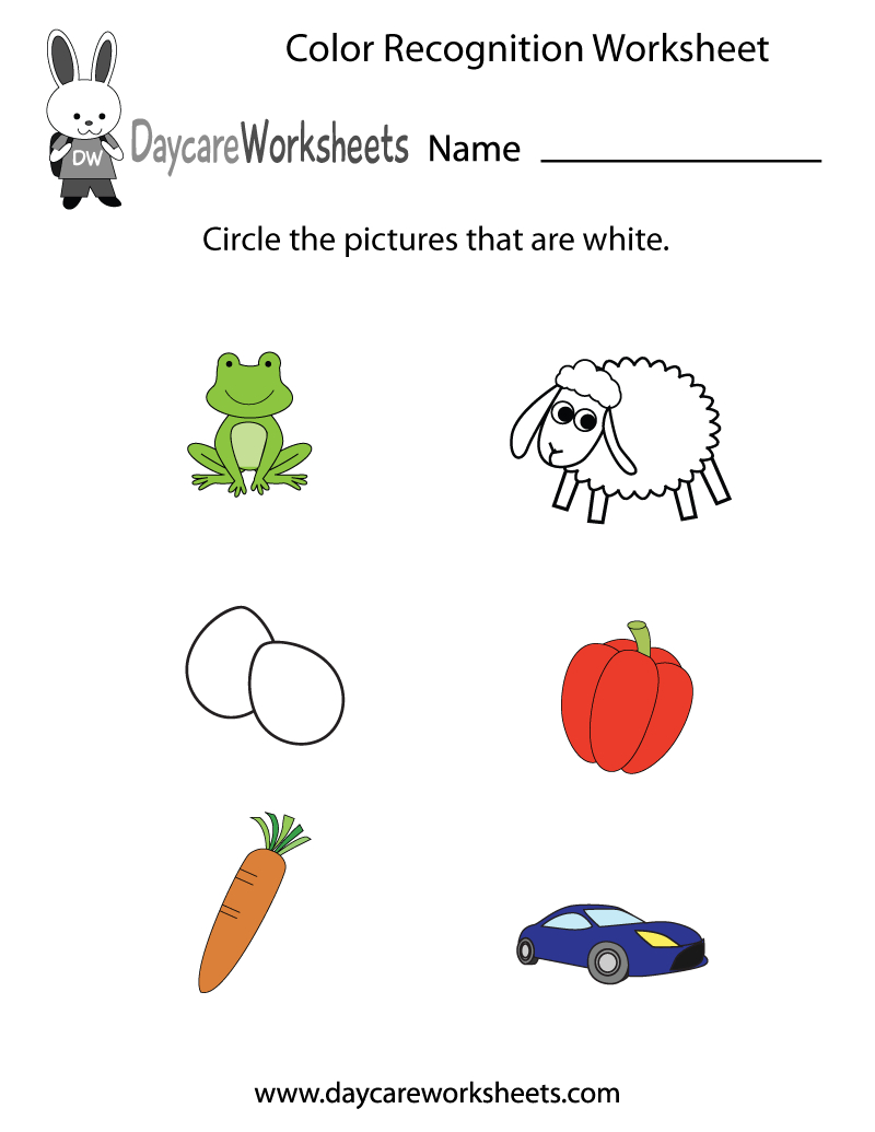 Free Preschool Color Recognition Worksheet | Color Recognition Worksheets Free Printable