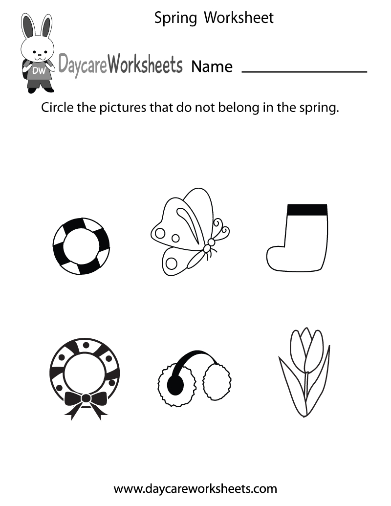 Free Preschool Spring Worksheet | Free Printable Spring Worksheets For Elementary