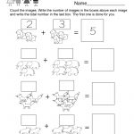 Free Printable Animal Addition Worksheet For Kindergarten | Free Printable Pet Worksheets