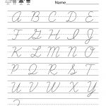 Free Printable Cursive Handwriting Worksheet For Kindergarten | Printable Cursive Worksheets