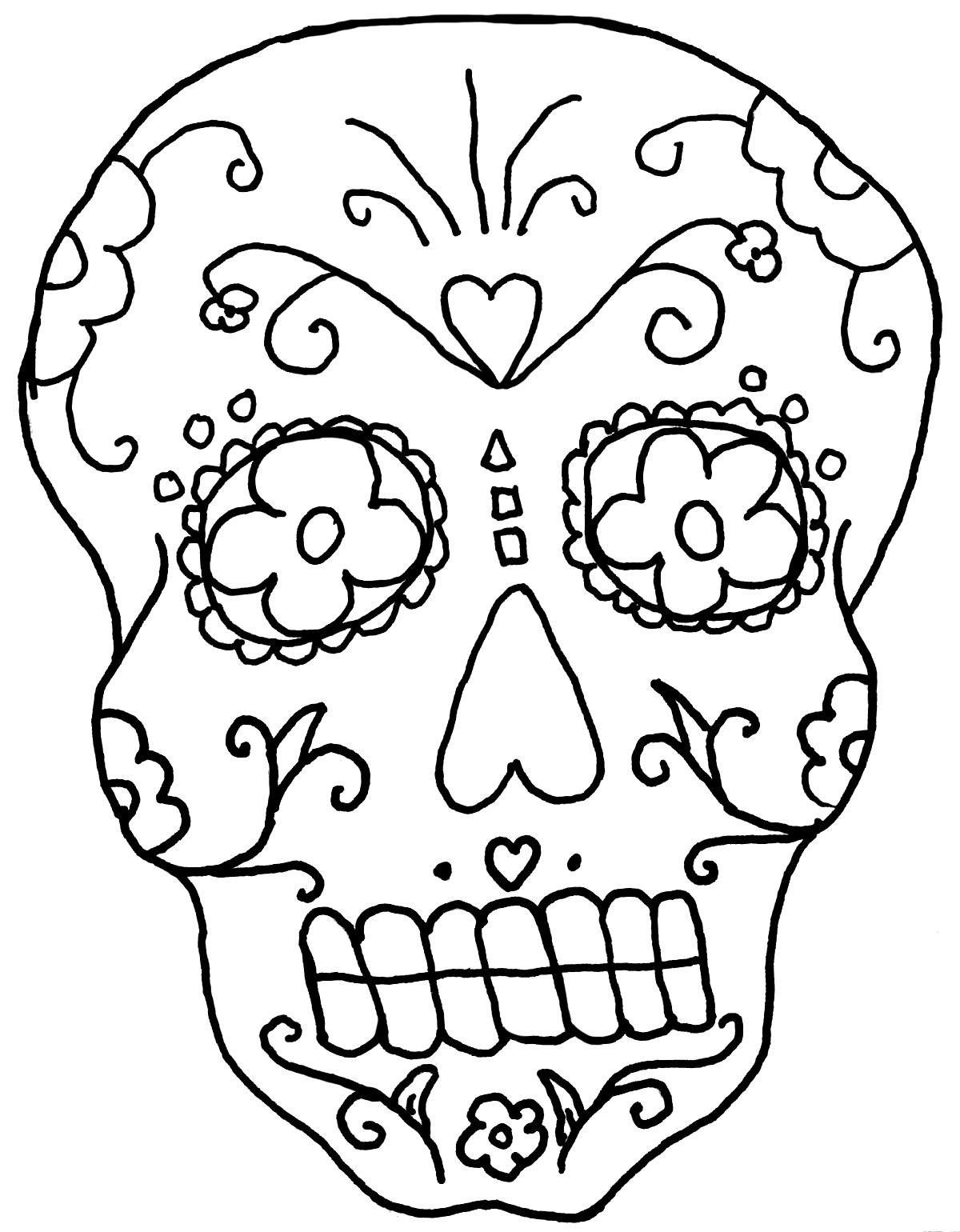 Free Printable Day Of The Dead Coloring Pages - Best Coloring Pages | Free Printable Day Of The Dead Worksheets