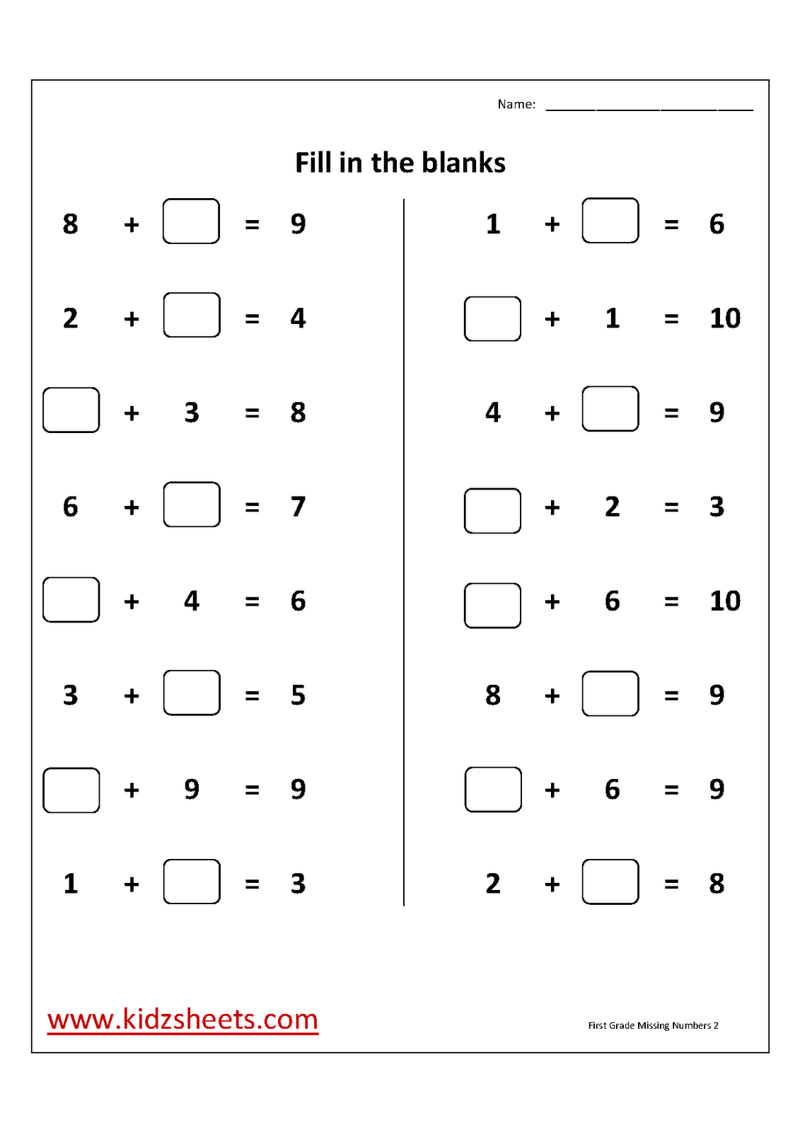 Free Printable First Grade Worksheets, Free Worksheets, Kids Maths | Free Printable Addition Worksheets For 1St Grade