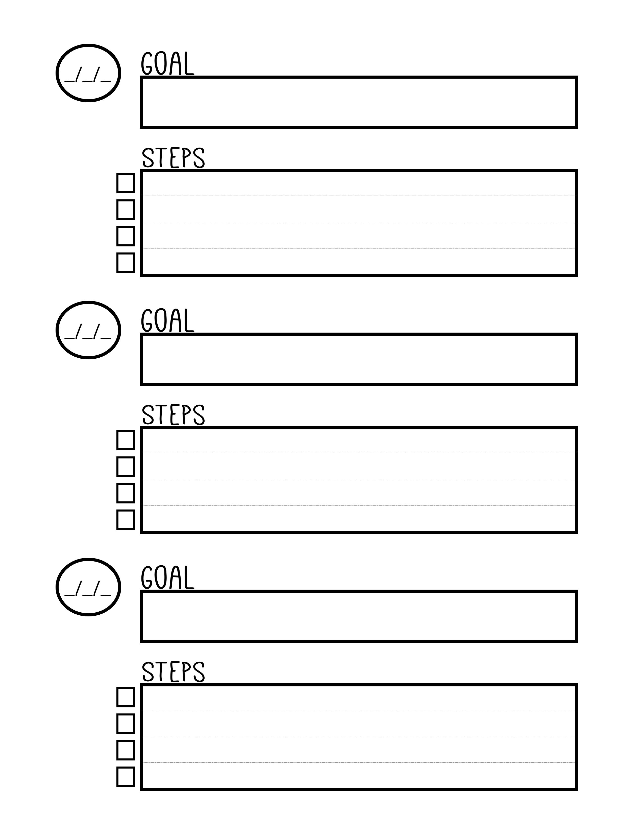 Free Printable Goal Setting Worksheet - Planner … | Education | Free Printable Goal Setting Worksheets For Students
