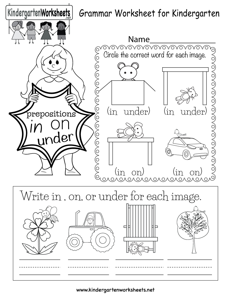 Free Printable Grammar Worksheet For Kindergarten | Free Printable Grammar Worksheets