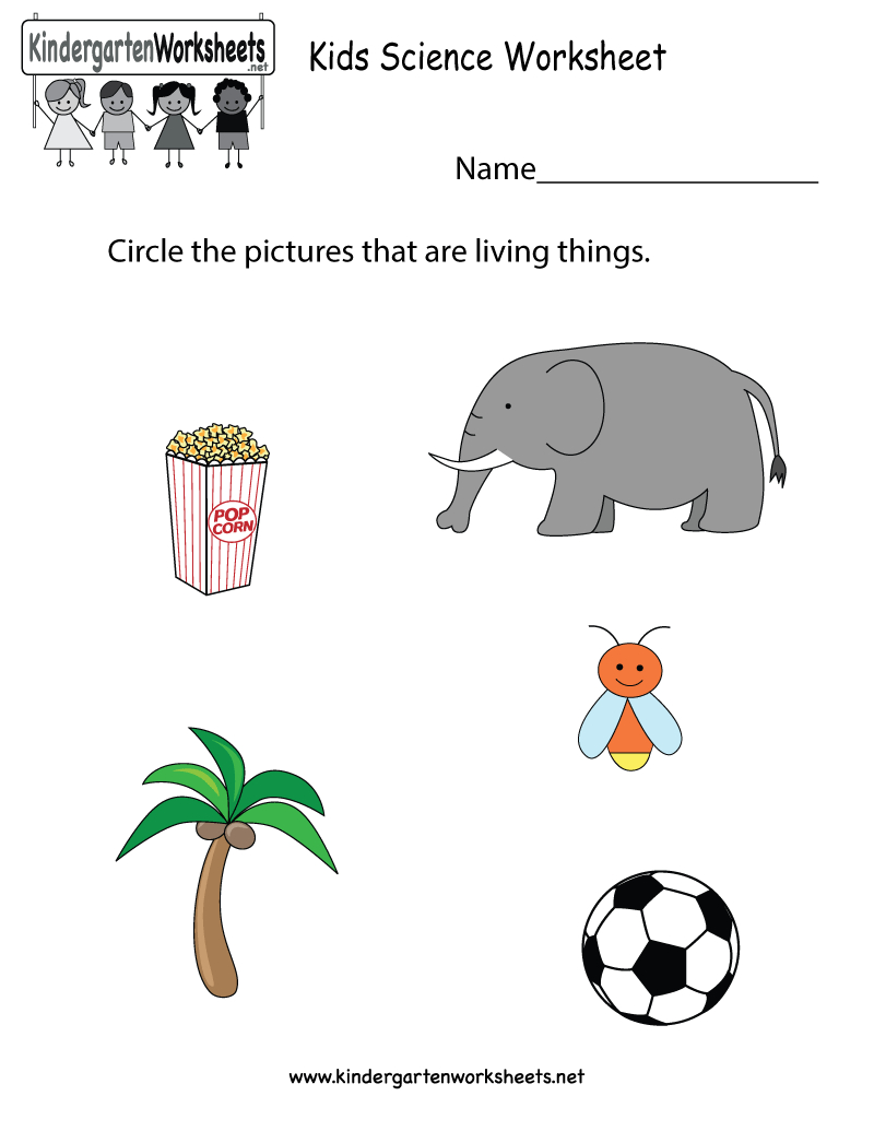 Free Printable Kids Science Worksheet For Kindergarten | Kindergarten Science Worksheets Printable