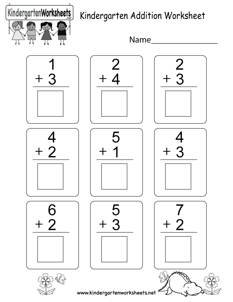 Printable Addition Worksheets Kindergarten Printable Worksheets