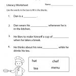 Free Printable Literacy Worksheets For Adults | Free Printables | Comprehension Worksheets Ks1 Printable
