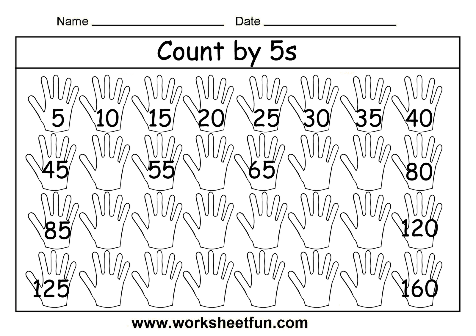 Free Printable Math Worksheets Count5S … | Patterns And | Free Printable Skip Counting Worksheets