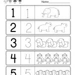 Free Printable Preschool Worksheet Using Numbers For Kindergarten | Free Printable Preschool Worksheets