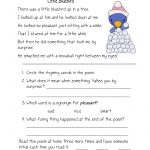 Free Printable Reading Comprehension Worksheets For Kindergarten | Free Printable Reading Comprehension Worksheets