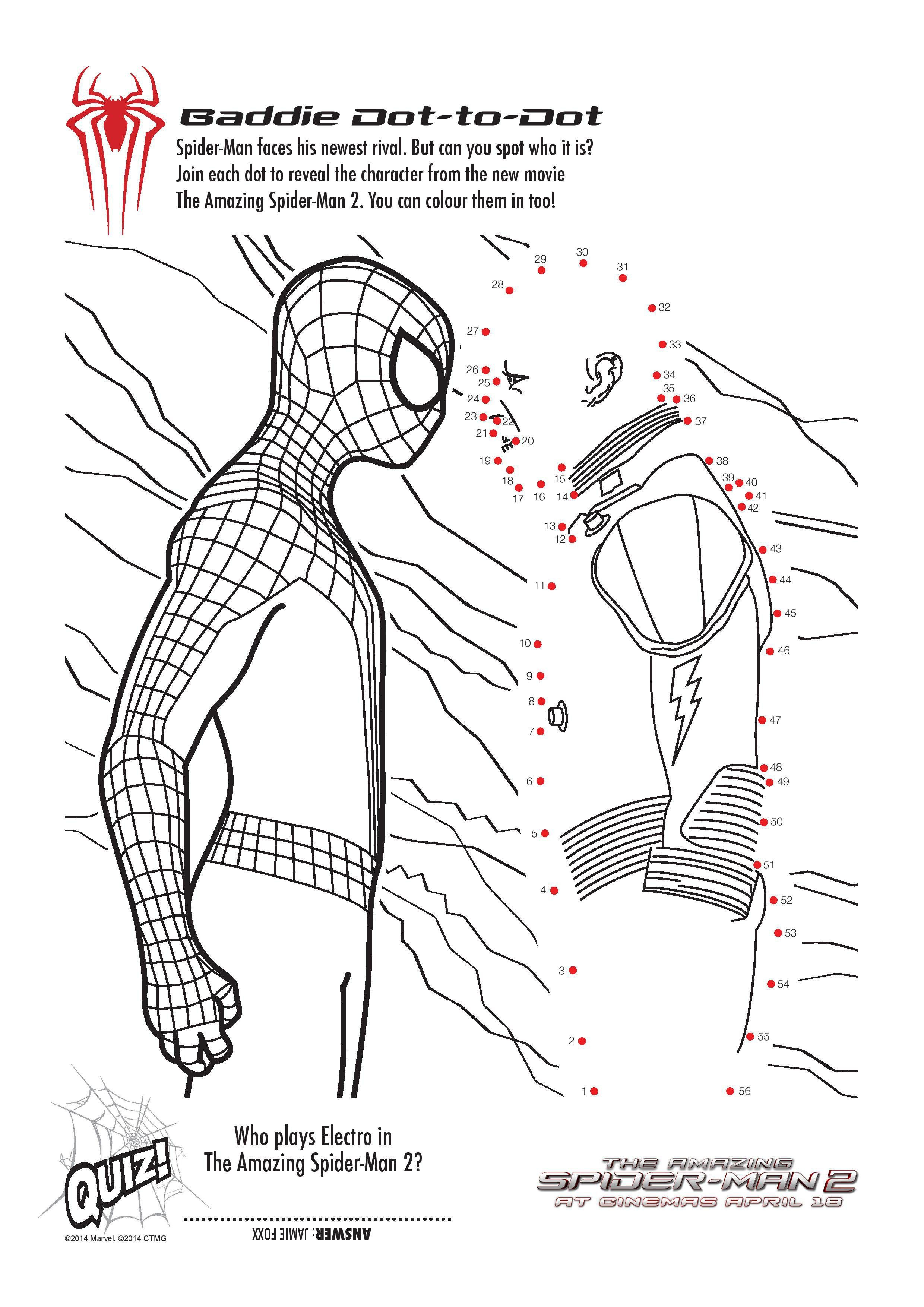 Free Printable Spiderman Colouring Pages And Activity Sheets In Spiderman Worksheets Free