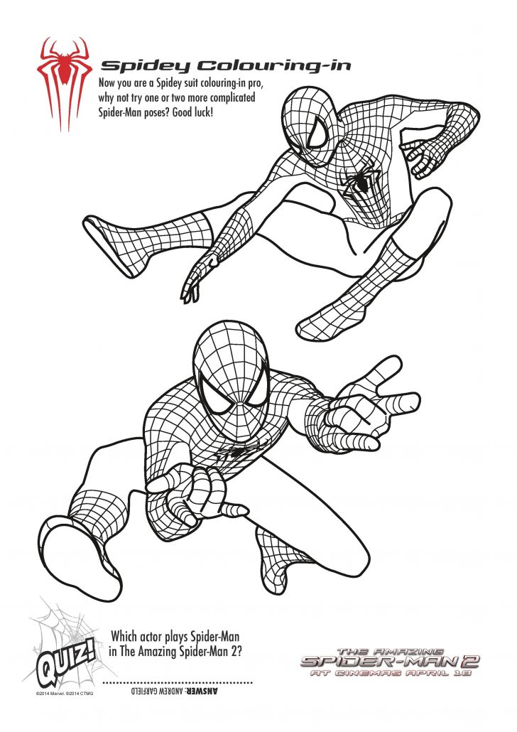 Free Printable Spiderman Colouring Pages And Activity Sheets - In ...