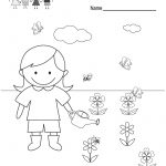 Free Printable Spring Coloring Worksheet For Kindergarten | Free Printable Spring Worksheets For Kindergarten