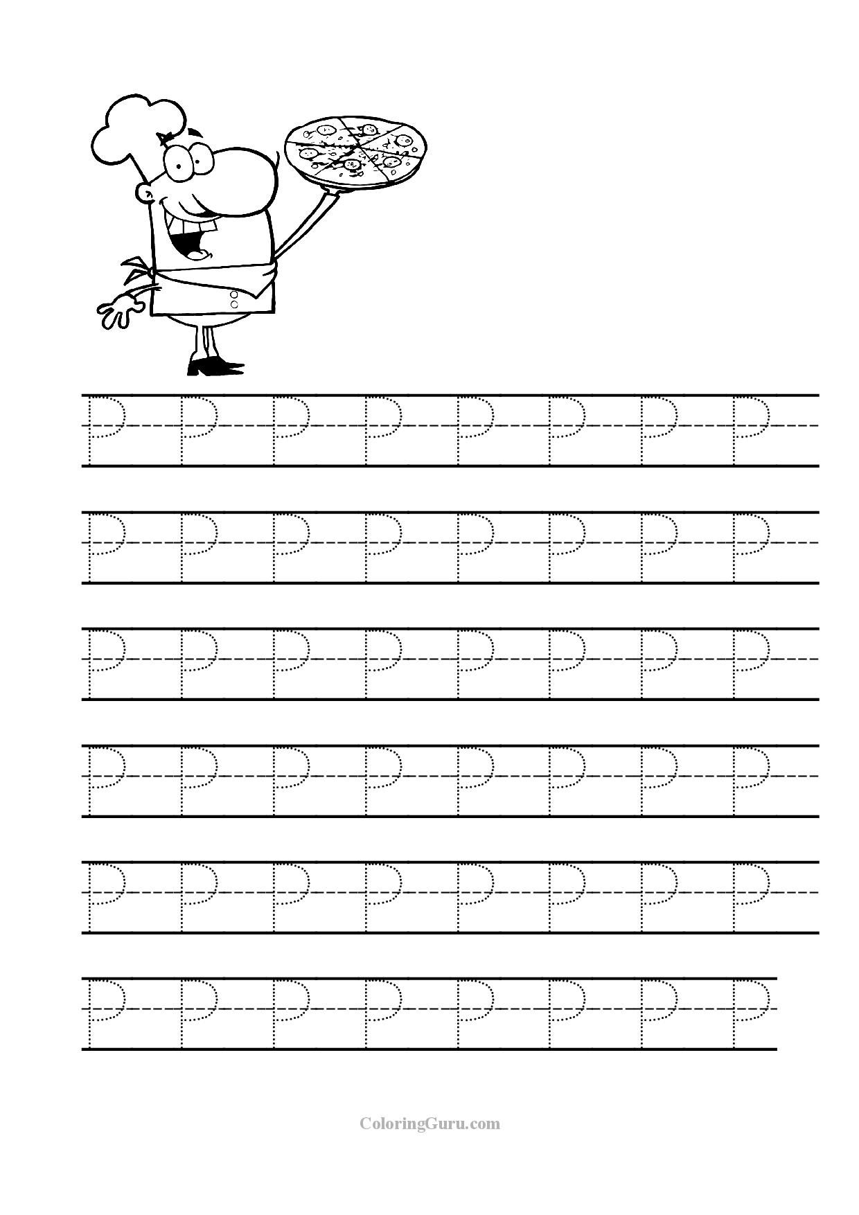 Free Printable Tracing Letter P Worksheets For Preschool | Tracing | Free Printable Letter P Worksheets
