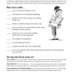 Free Printable Worksheet: When I Have A Conflict. A Quick Self Test | Free Printable Self Control Worksheets