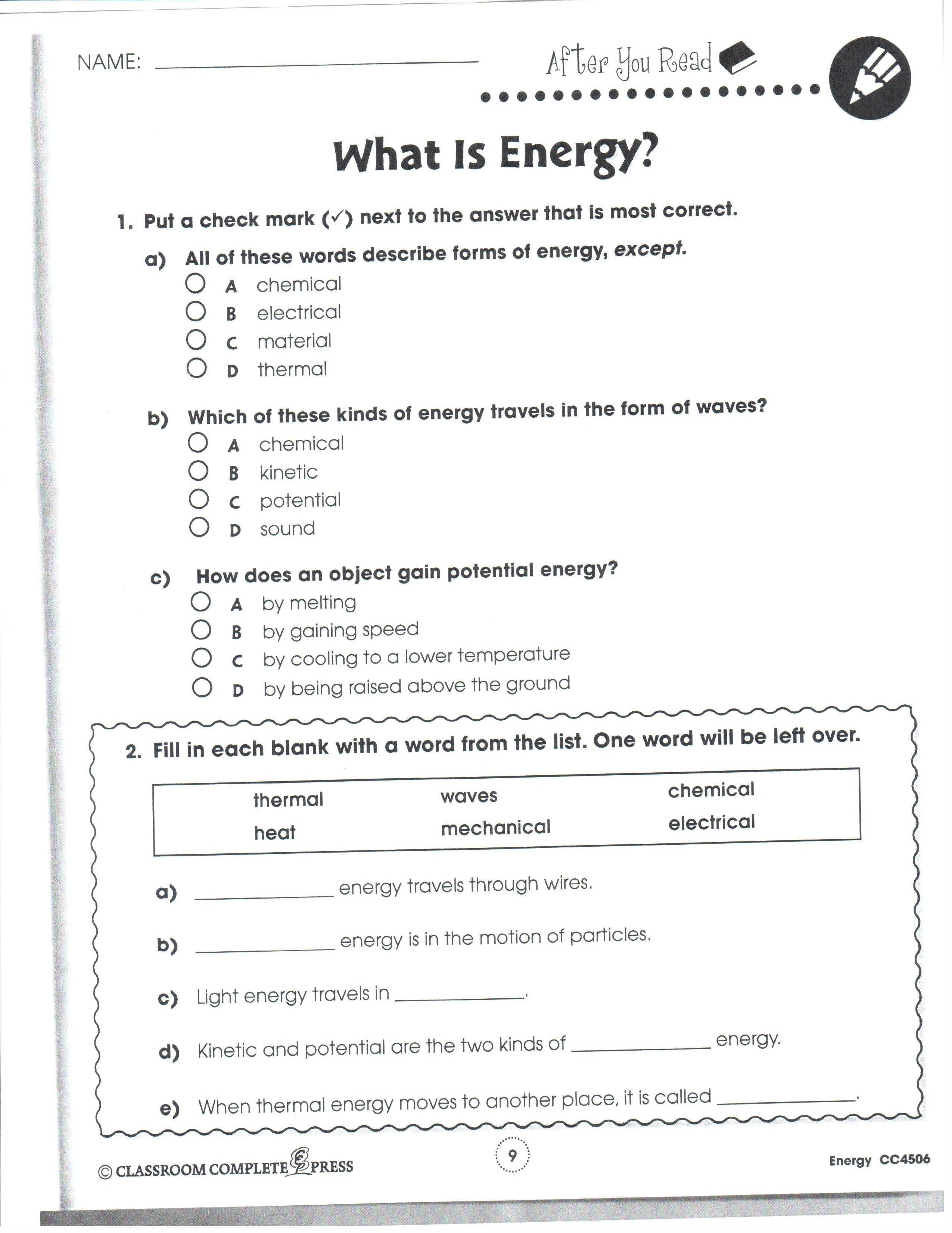 Free Printable Worksheets For Middle School Students | Middle School Printable Worksheets