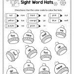 Free Winter Literacy Worksheet For Kindergarten (No Prep | Tpt | Free Printable First Grade Sight Words Worksheets
