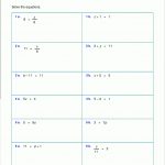 Free Worksheets For Linear Equations (Grades 6 9, Pre Algebra | Free Printable Math Worksheets Pre Algebra