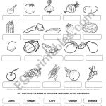 Fruits And Vegetables   Esl Worksheetandresdomingo | Vegetables Worksheets Printables