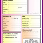 Getting To Know You   Questionnaire Worksheet   Free Esl Printable | Printable Getting To Know You Worksheets