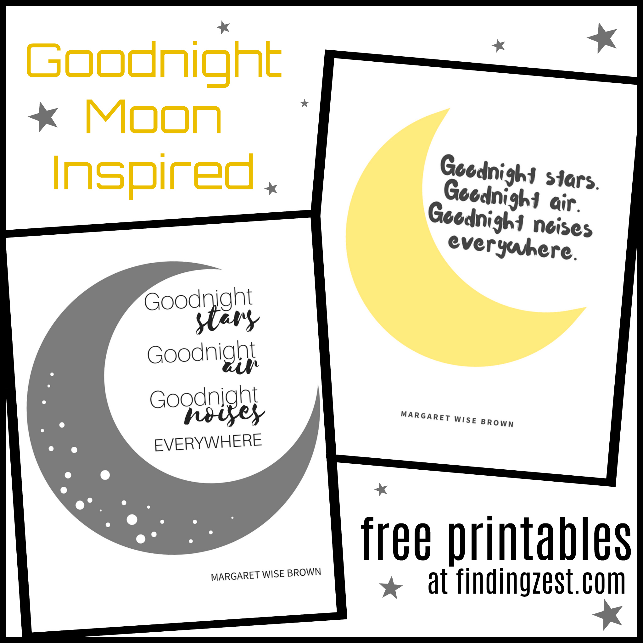Goodnight Moon Inspired Nursery Free Printables + Good Day, Good | Goodnight Moon Printable Worksheets