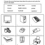 Grade 1 Worksheets For Children Learning Exercise | Summmer Vacation | Parts Of The Computer Worksheet Printable
