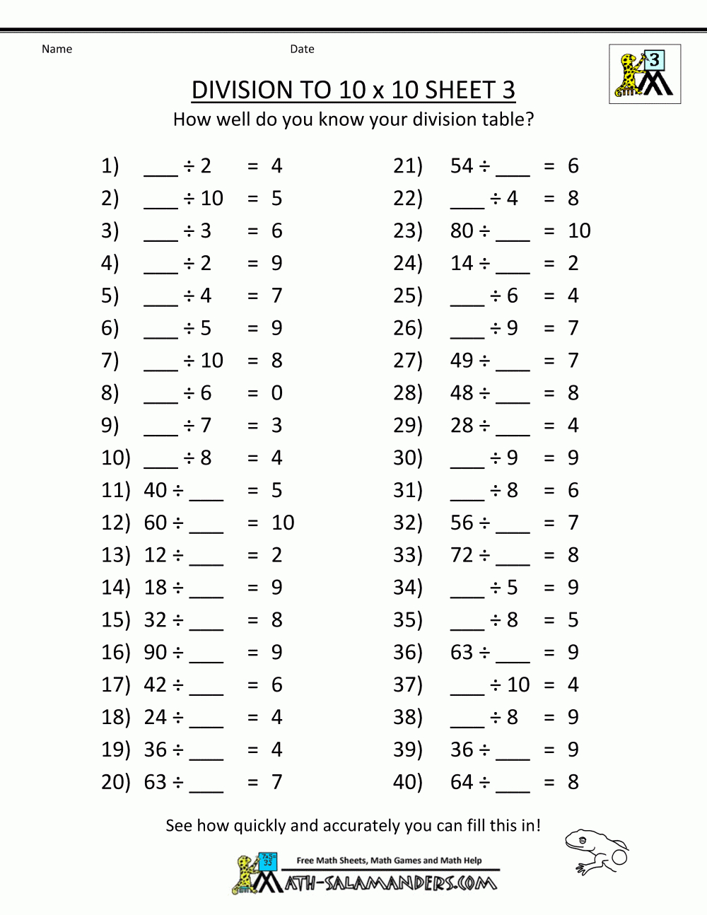 Grade 3 Math Worksheets Division - Google Search | Teaching | 3Rd | Grade 3 Maths Worksheets Printable