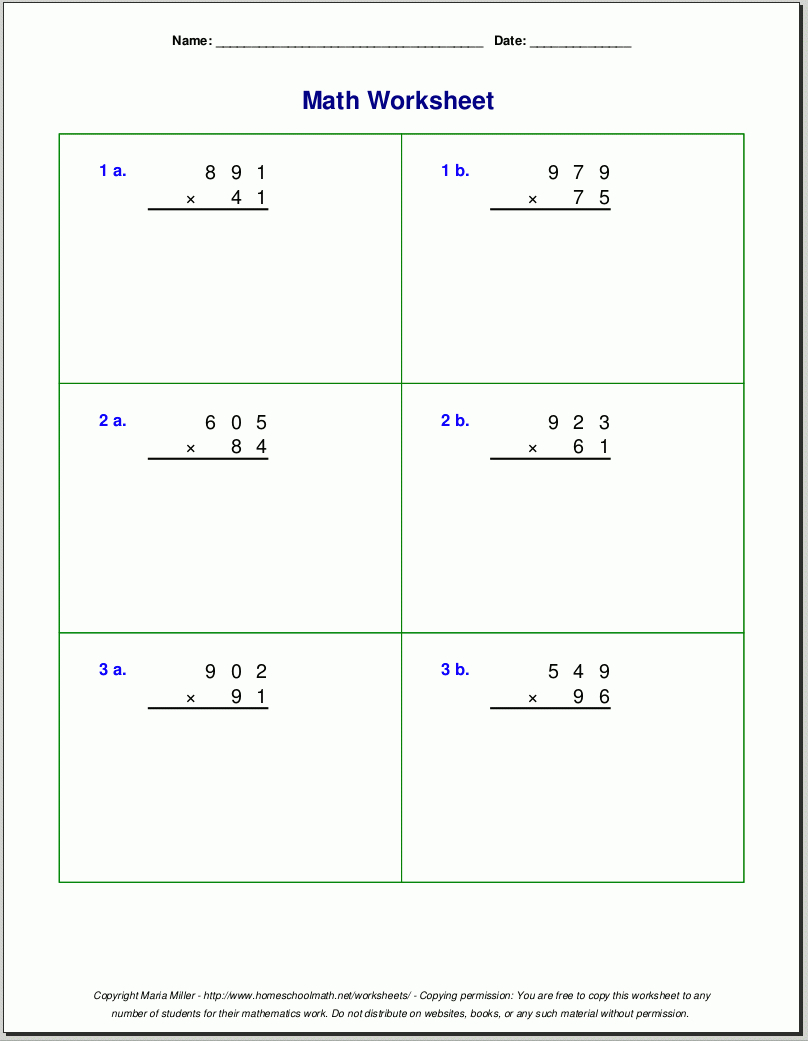 Grade 5 Multiplication Worksheets | Multiplication Worksheets Ks2 Printable