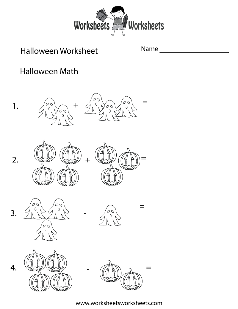 Halloween Math Worksheet - Free Printable Educational Worksheet | Printable Halloween Math Worksheets