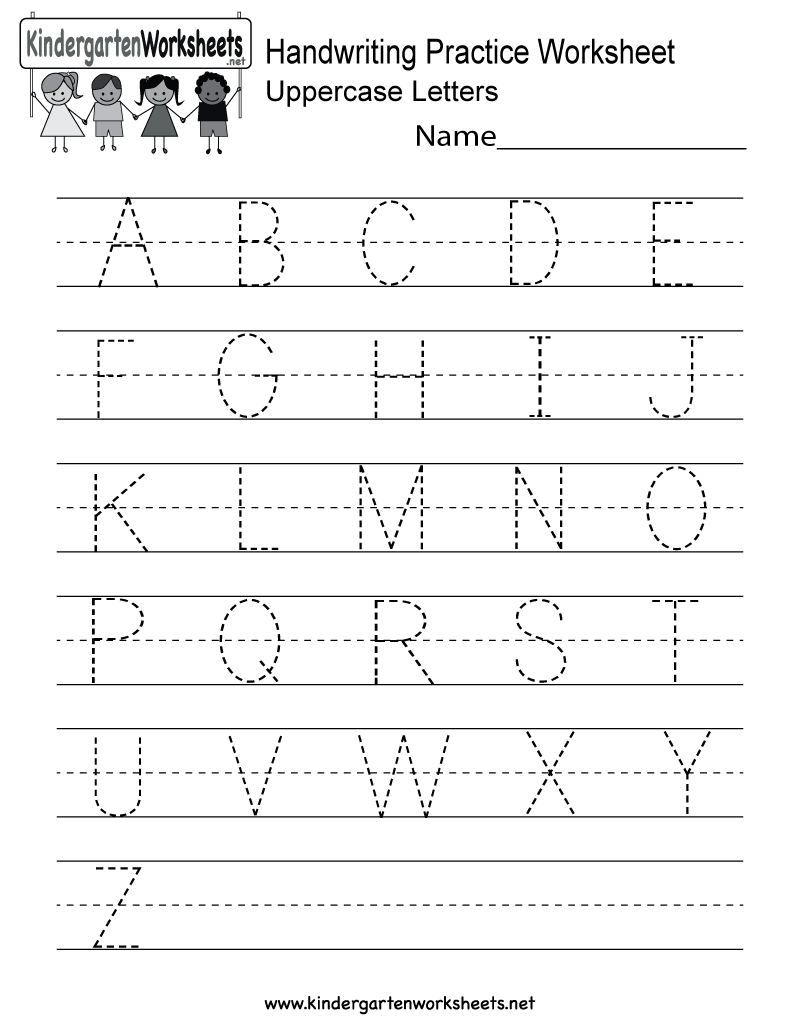Handwriting Practice Worksheet - Free Kindergarten English Worksheet | Free Printable Worksheets Handwriting Practice