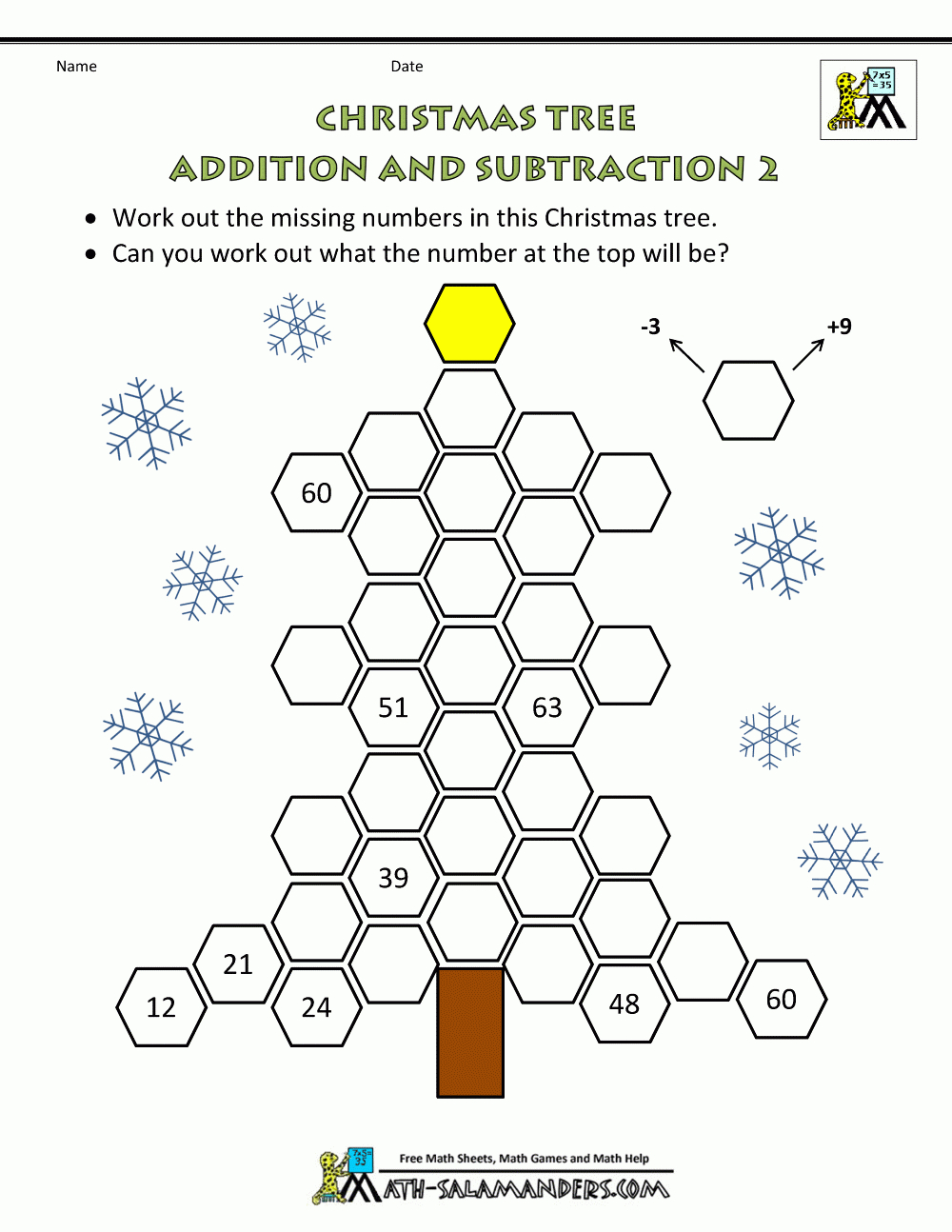 Holiday Math Worksheets | Christmas Maths Worksheet Tree Addition | Free Printable Christmas Maths Worksheets Ks1