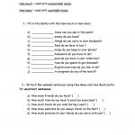 How Much /how Many Practice. Worksheet   Free Esl Printable | How Many How Much Worksheets Printable