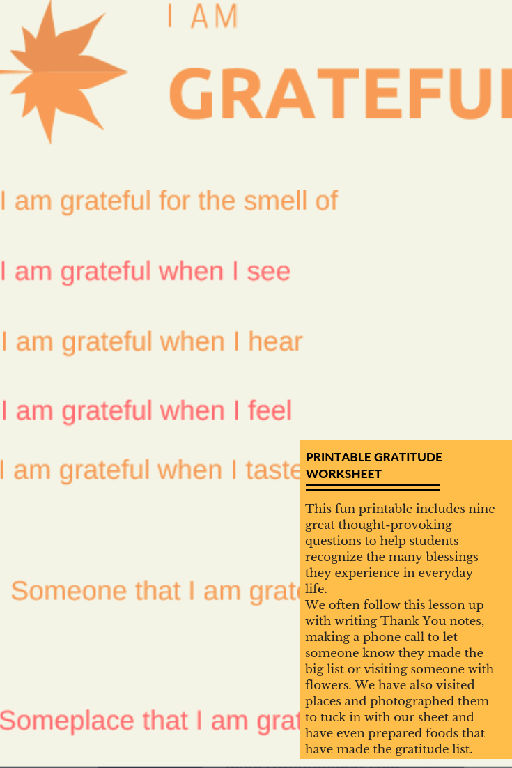 Free Printable Gratitude Worksheets Printable Worksheets