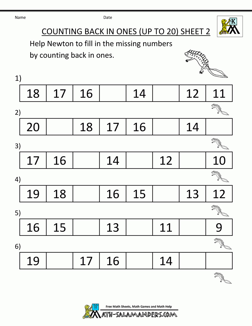 Kindergarten Counting Worksheets - Sequencing To 25 | Counting Worksheets 1 20 Printable