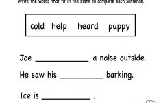 Kindergarten English Worksheets Free Printables – With Number For | Free Printable English Conversation Worksheets