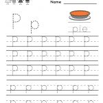 Kindergarten Letter P Writing Practice Worksheet Printable | Free Printable Letter P Worksheets